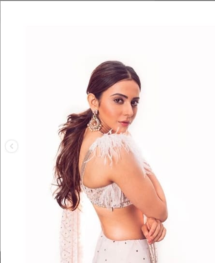 rakul preet singh white saree photoshoot on instagram