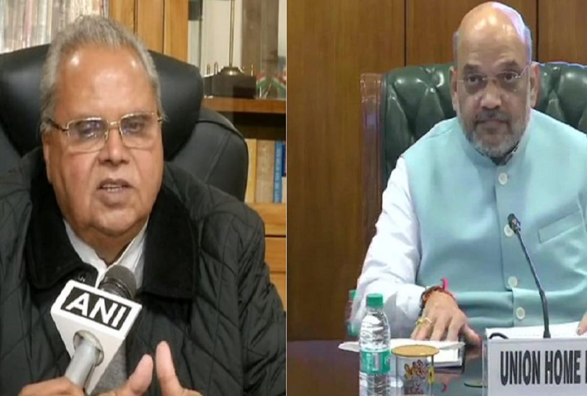 Jammu & Kashmir Governor Satya Pal Malik meets Union Home Minister Amit Shah 