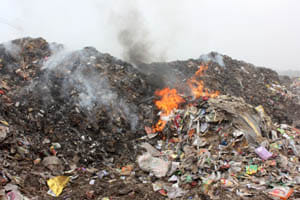 fire in dumping zone