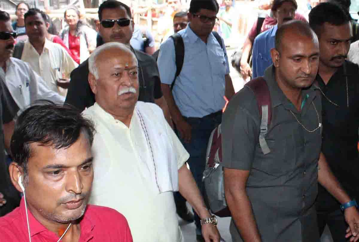 Mohan Bhagwat head of rashtriya swayamsevak sangh in Kanpur