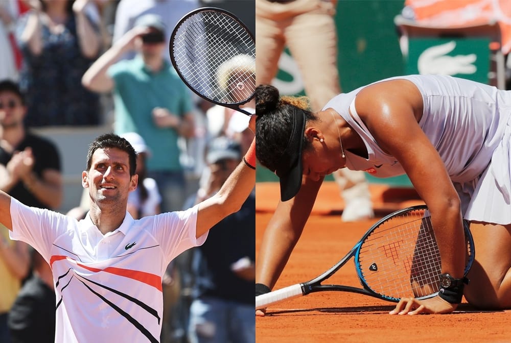 novak djokovic cruises into French Open fourth round,Naomi Osaka out of Roland Garros