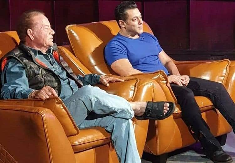 salman khan promotes movie bharat with father salim khan and sister alvira