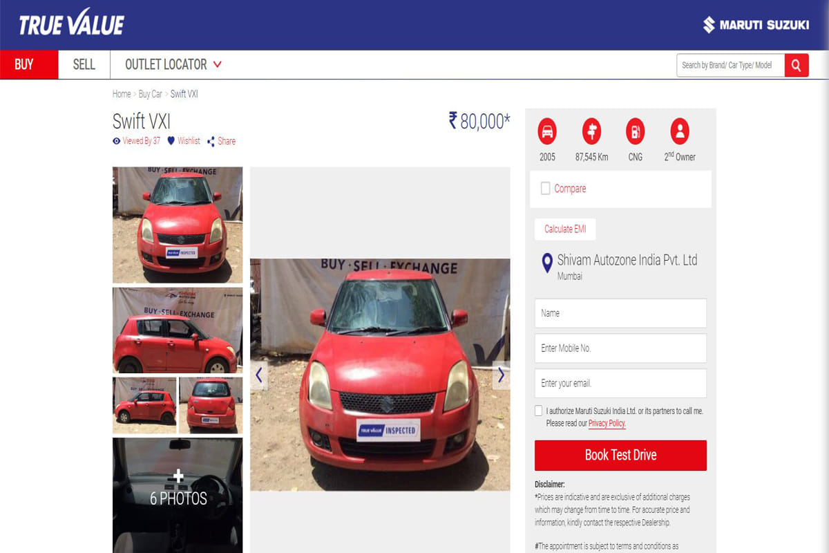 Buy maruti Suzuki swift CNG at just rs 80000 get full details here