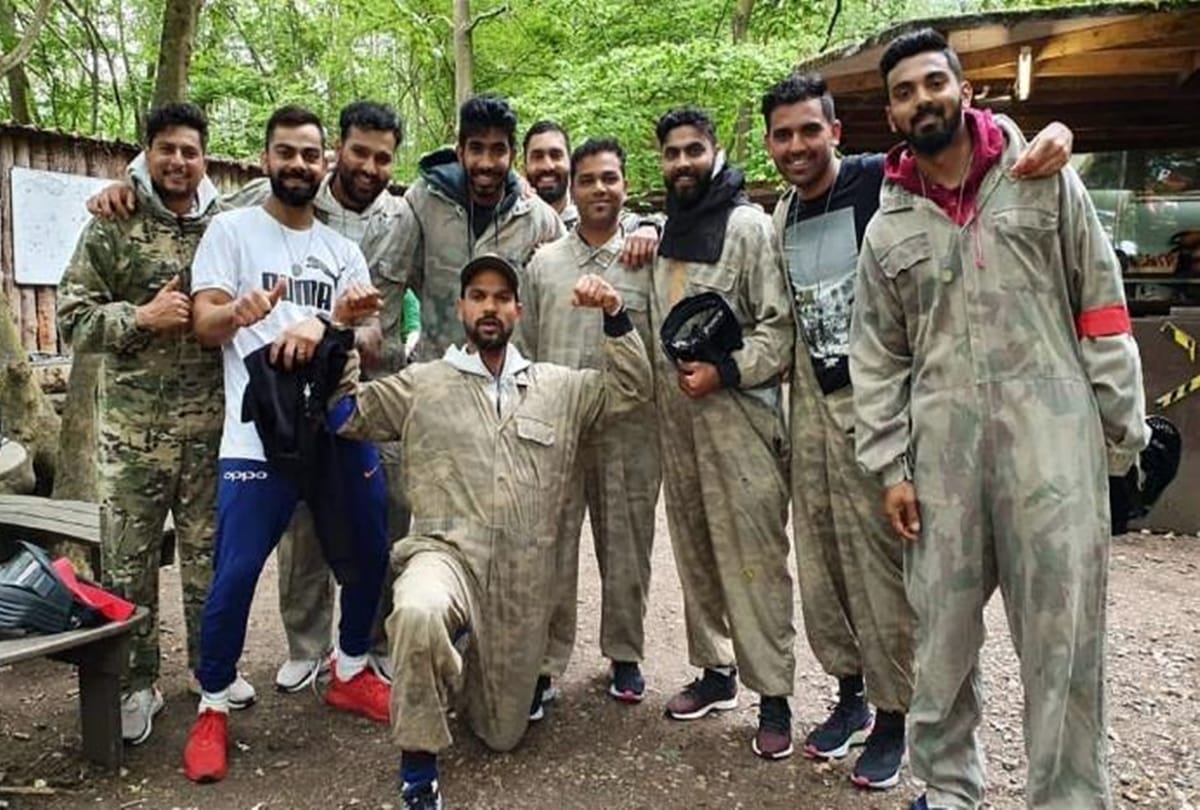 World Cup 2019: Virat Kohli goes paintballing with India teammates