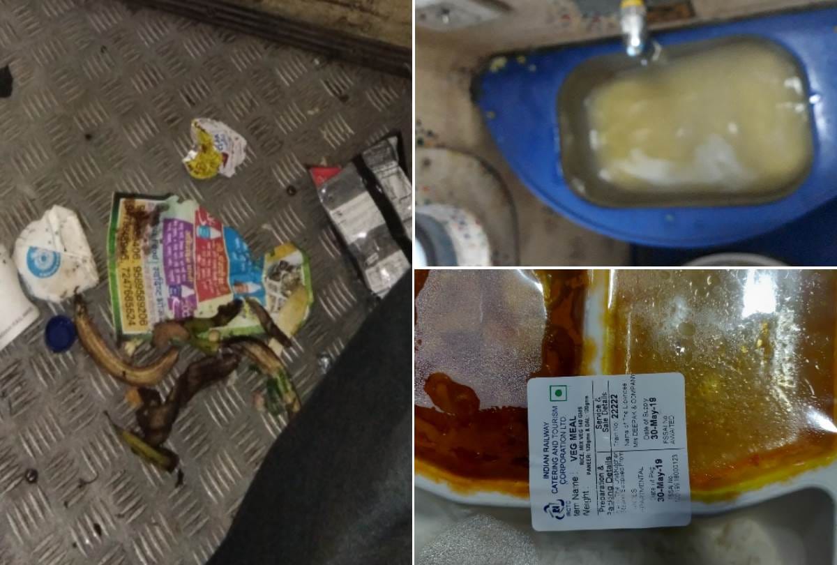Poor Quality food caught to serve passengers during raid in awadh Express