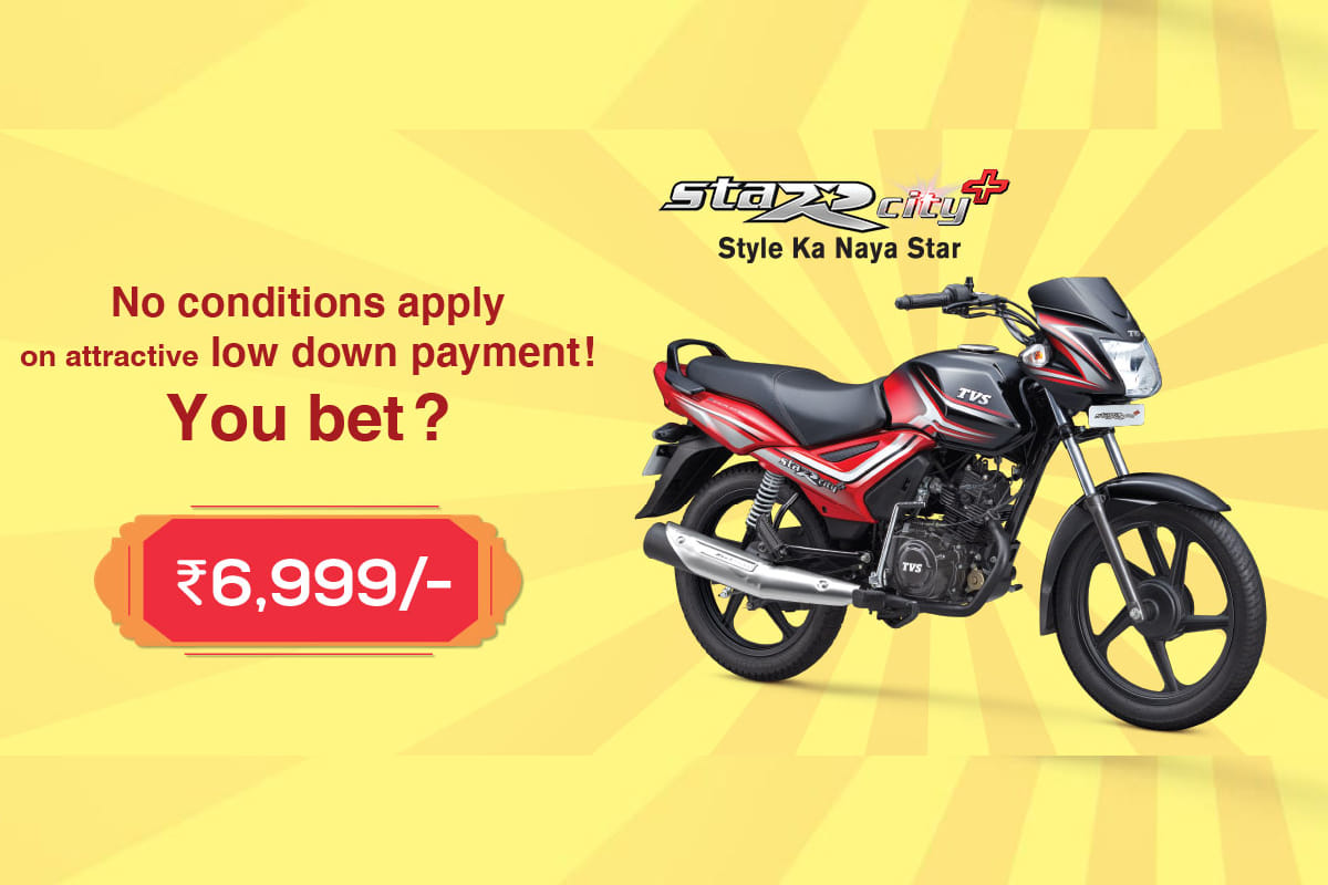 Pay 6999 and take home TVS Victor and Star city plus bike know the offers here