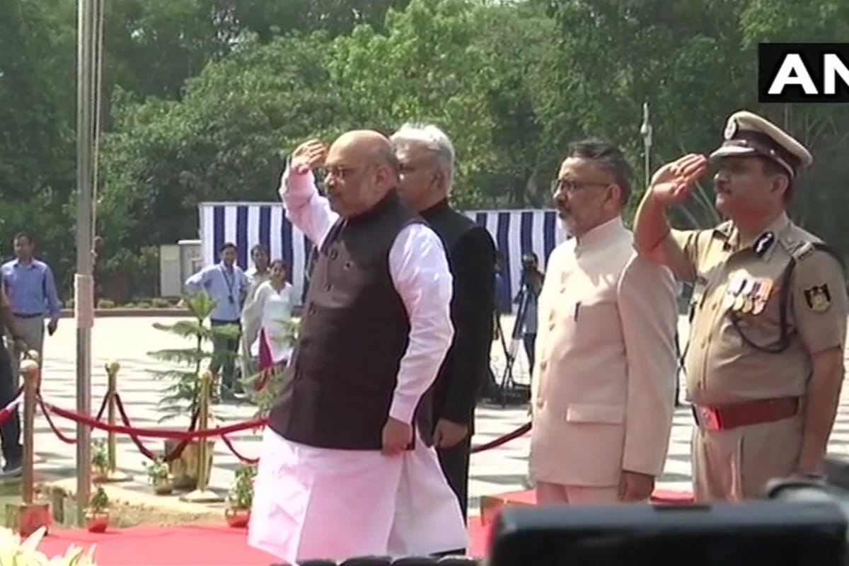 Union Home Minister Amit Shah pays tribute at National Police Memorial in delhi
