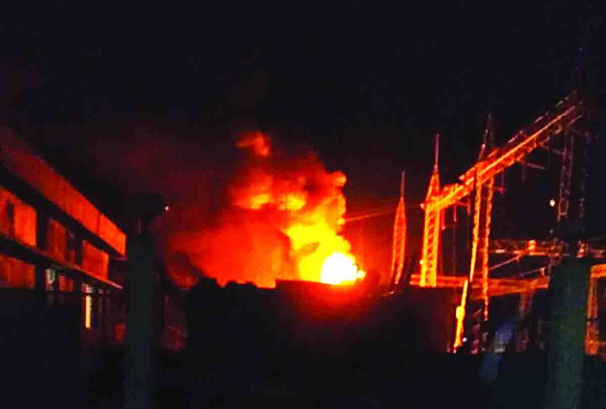100 mva transformer burns in farrukhabad