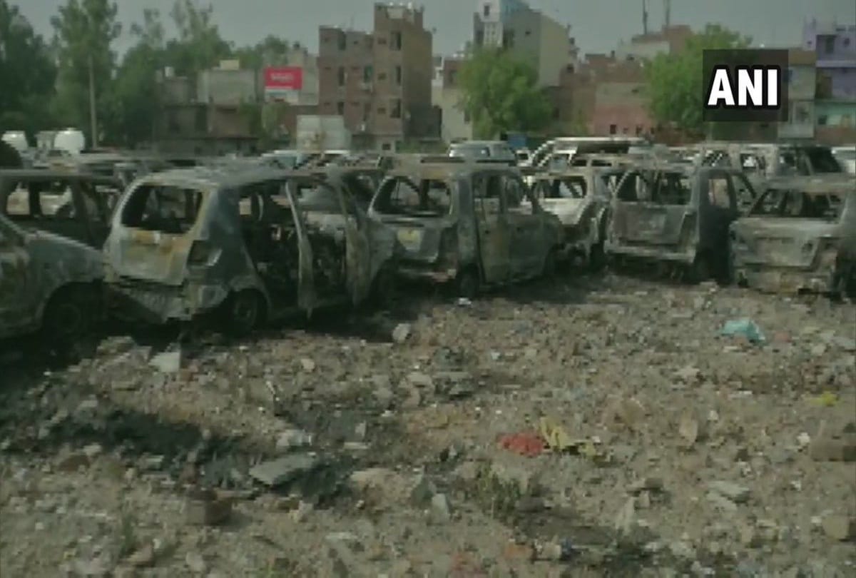 More than 50 cars were gutted after fire broke out in Sagarpur Police station
