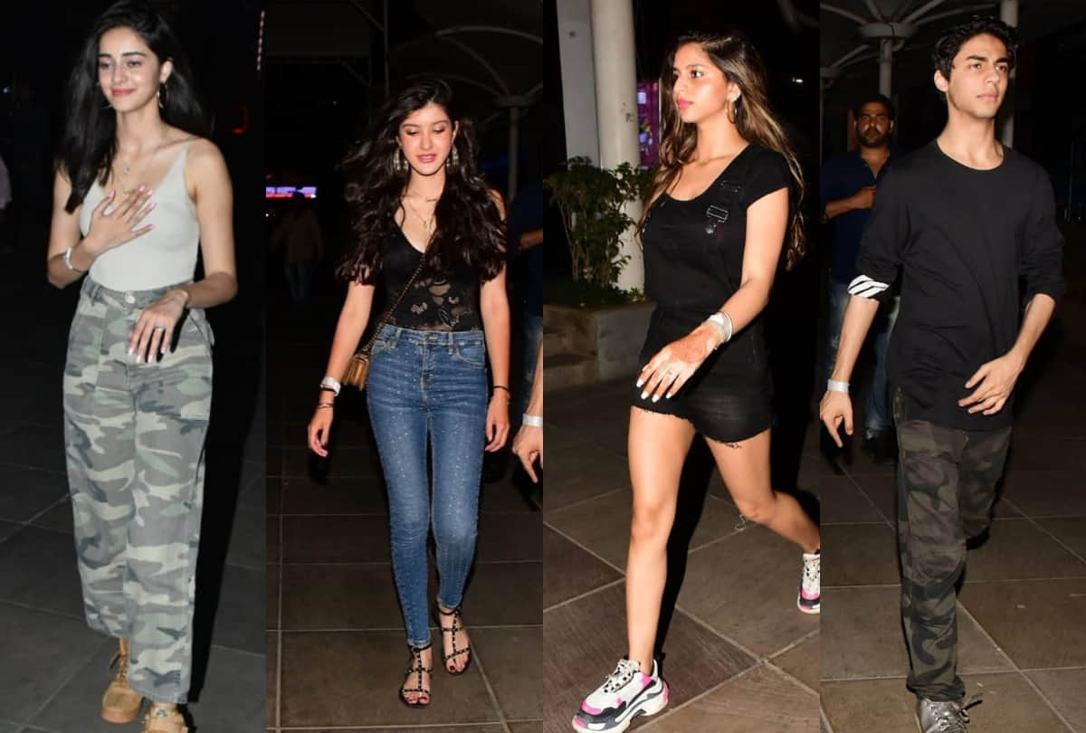 Suhana Khan Ananya Panday and Shanaya Kapoor at party with Aryan Khan