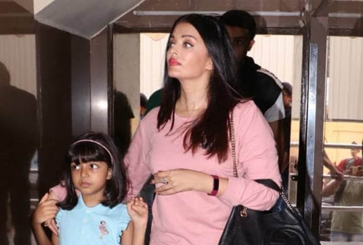 aishwarya rai with daughter aaradhya spotted movie theatre in juhu