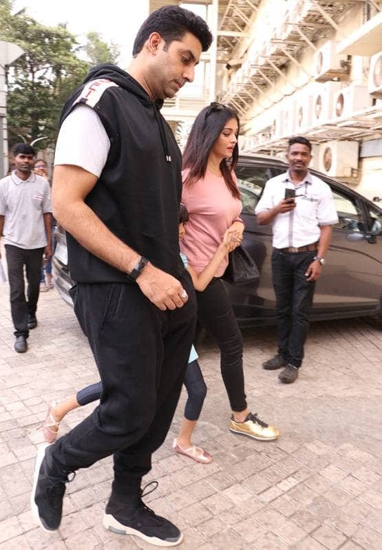 aishwarya rai with daughter aaradhya spotted movie theatre in juhu