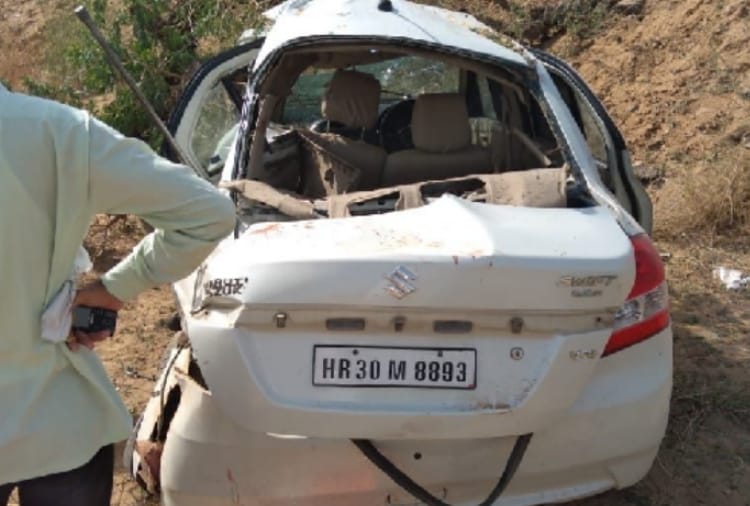 A family four person dead in car accident in Bikaner