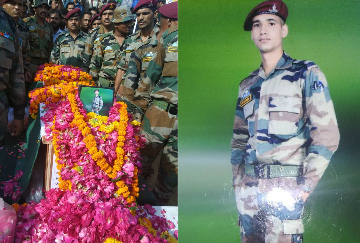 Funeral of martyr Amit chaturvedi on his 25th birthday in agra