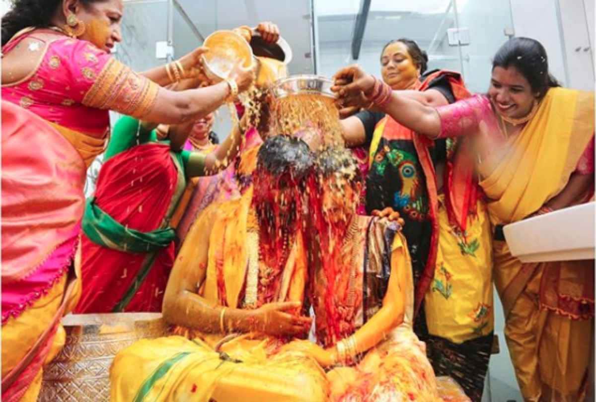 lovey sasan second wedding with husband koushik krishnamurthy from south indian rituals