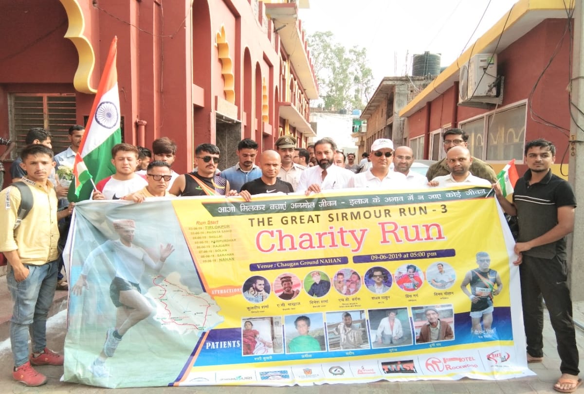 international athlete Sunil Sharma Charity run of 500km to save five lifes