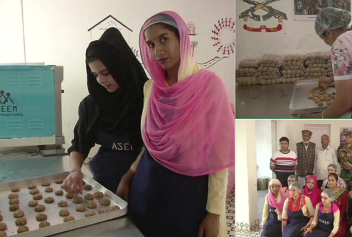 Indian army in association with an NGO set up a bakery in Mangnar village of Poonch At J&K