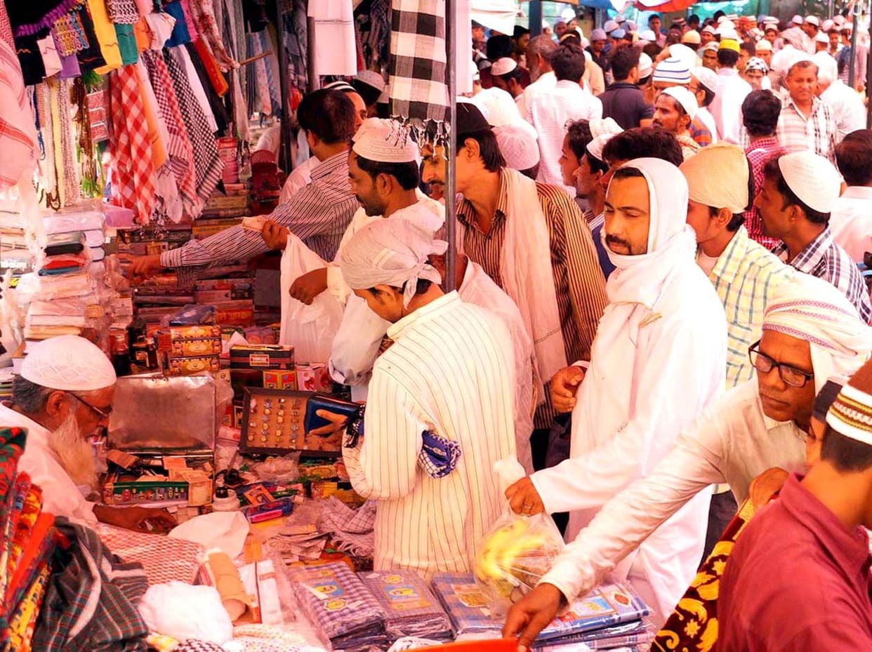 Decoration in markets for Eid
