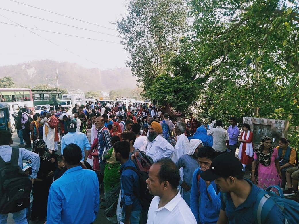 heavy traffic jam in haridwar photos