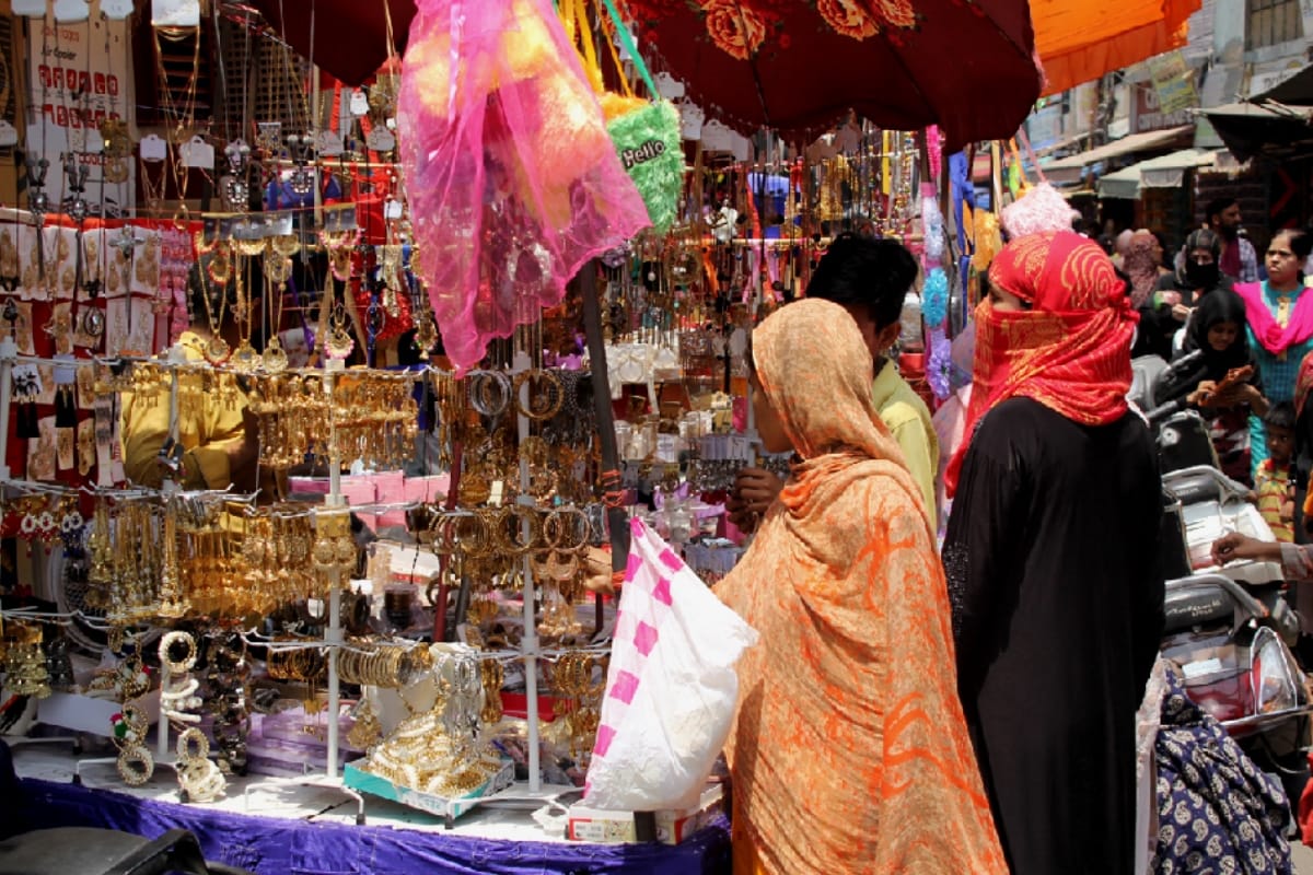 Eid celebration, People shopping in Markets