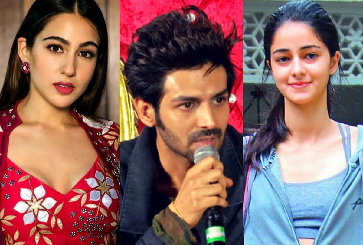 Kartik Aaryan reacts to link up with Ananya Panday and sara ali khan