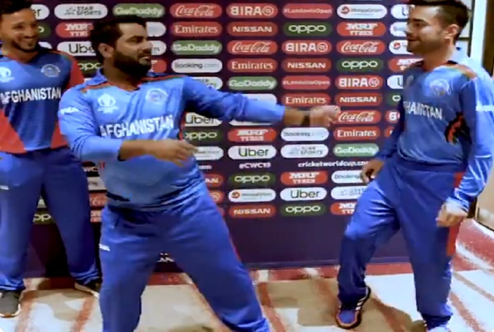 World cup 2019: afganistan team has the most fun after rain against sri lanka