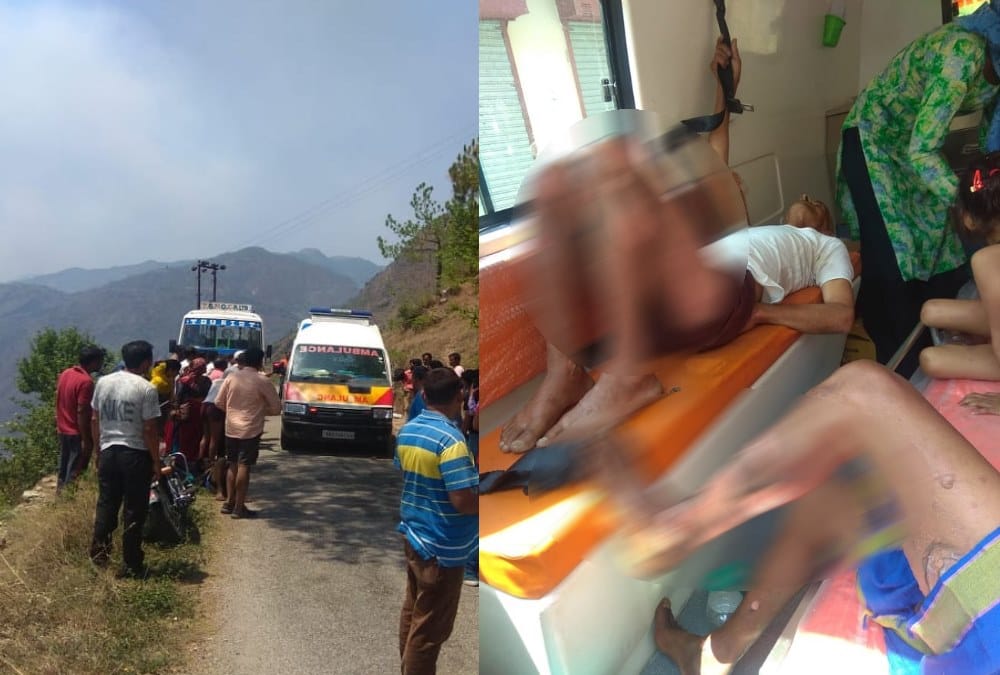 Running Bus Radiator blast six Passengers Scorched due to hot weather in tehri