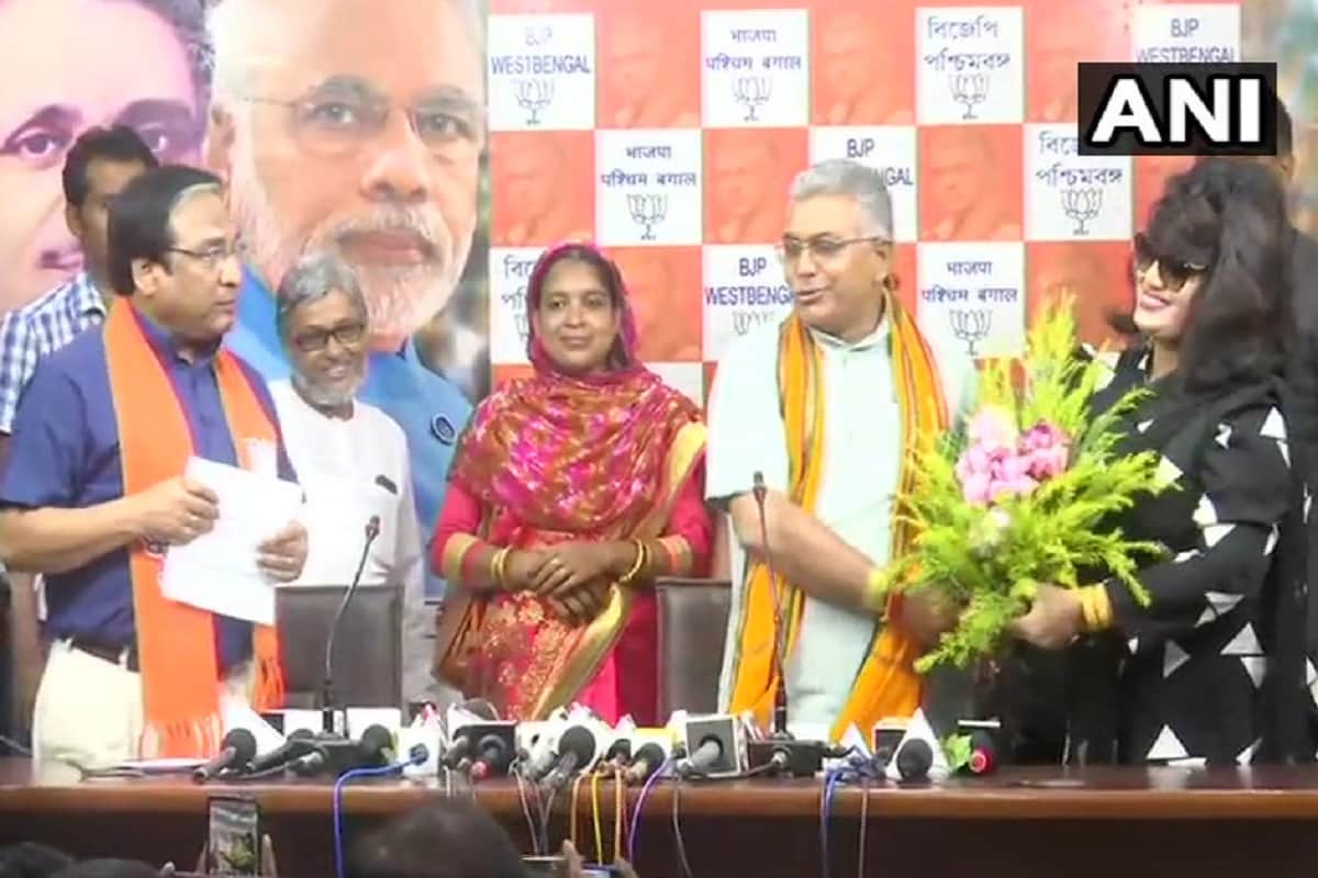 West Bengal : Bangladeshi actress Anju Ghosh Joined BJP but denied to speak on her citizenship