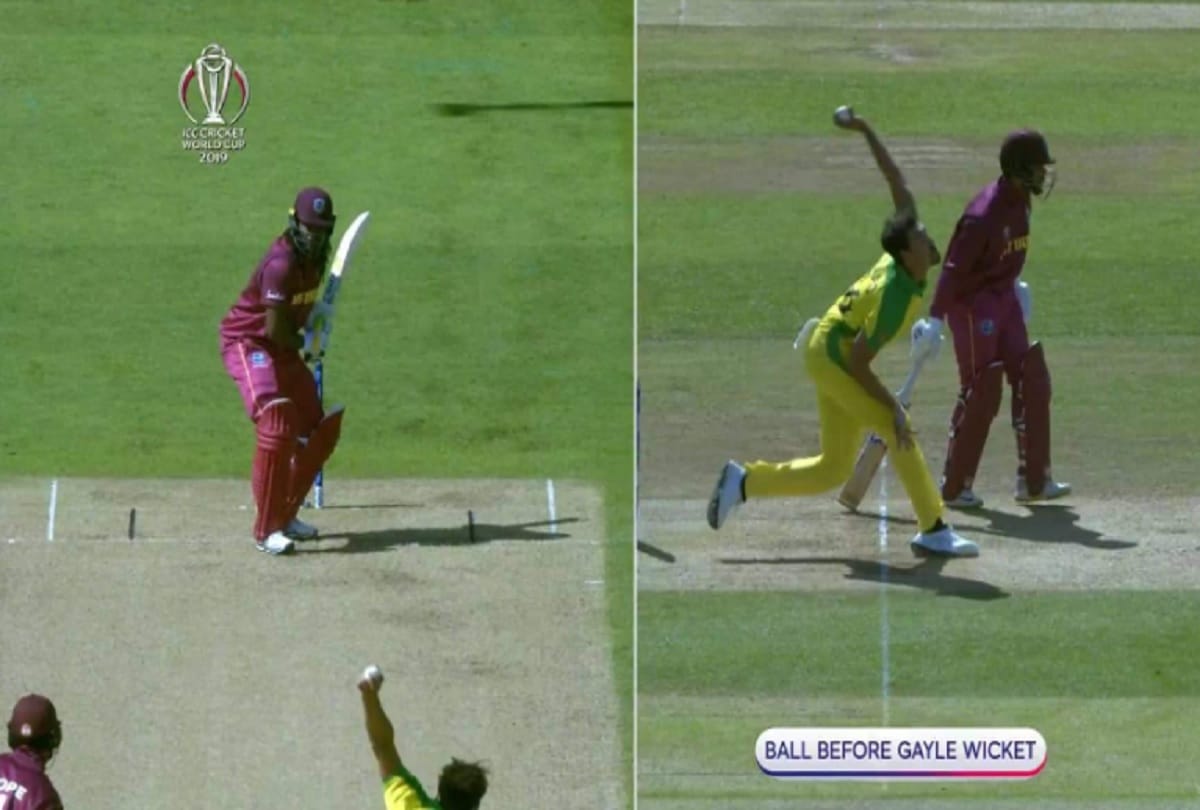 Chris gayle was given out on free hit umpire Gaffney fails to give no ball during australia match