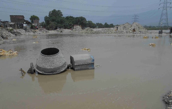 Sharda's water level cut RBM embankment cut