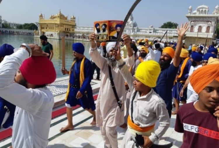 khalistan zindabad slogans in golden temple on operation blue star anniversary