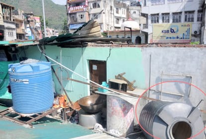 tree and house roofs damaged due to storm in himachal