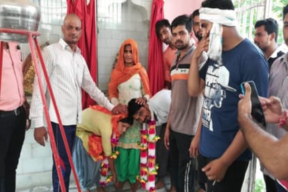 Muslim woman married lover with Hindu customs
