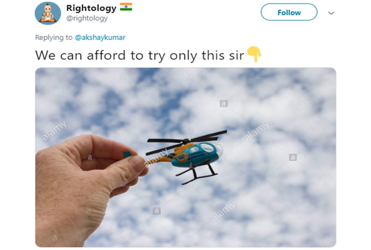 akshay kumar stunt on helicopter social media funny reaction and memes