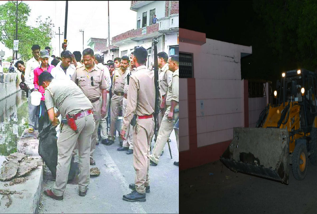 Women Dead body found in a sack at Drain Police pulled out from JCB