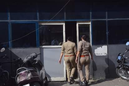 Raids by a company representative and police in Gurgaon in Varanasi