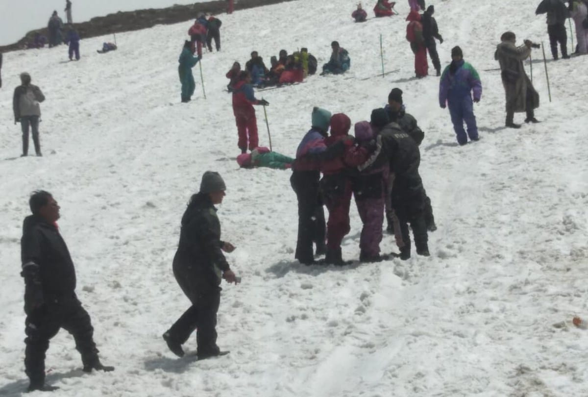 Fresh snowfall in Rohtang Pass Kullu Himachal Pradesh