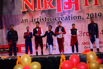 fashion show orgnized at invertis university students took part with encouragemnet
