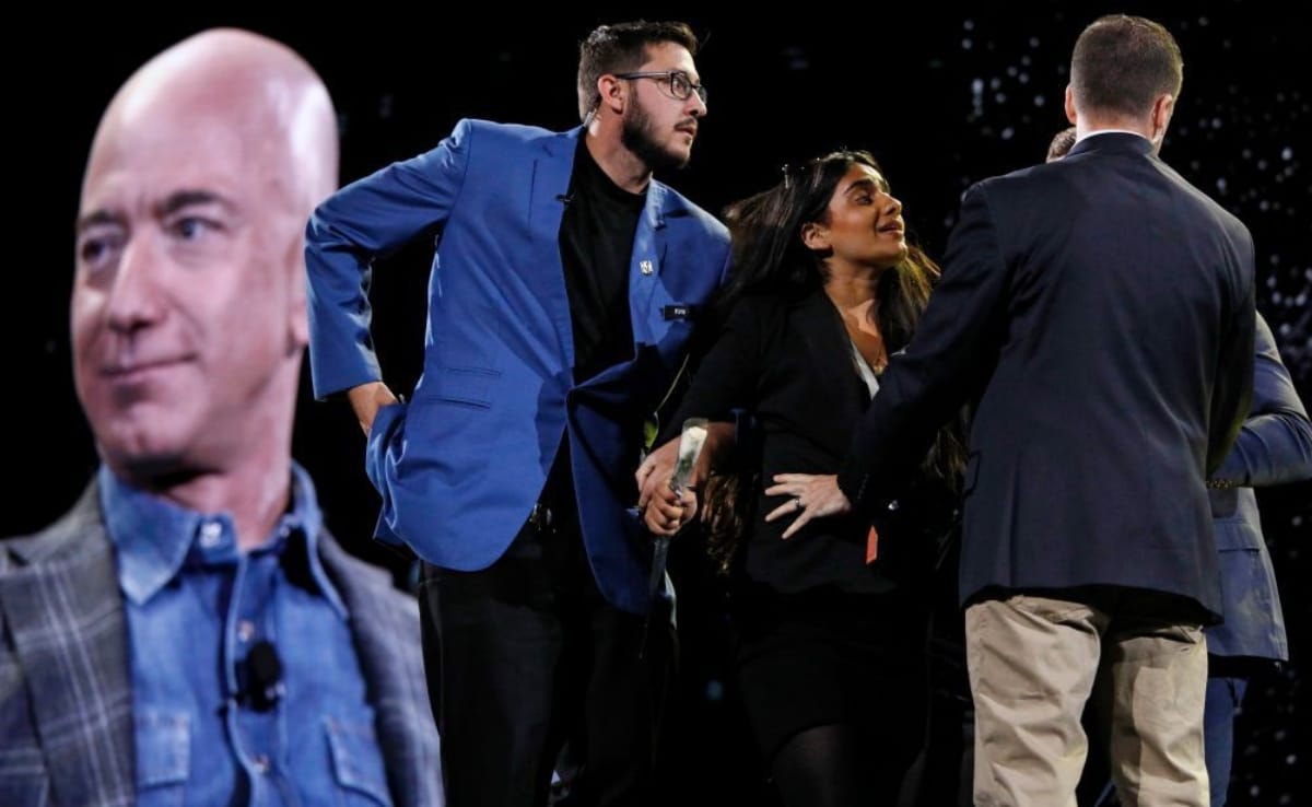 Indian origin American activist arrested for interrrupting of Amazon CEO 