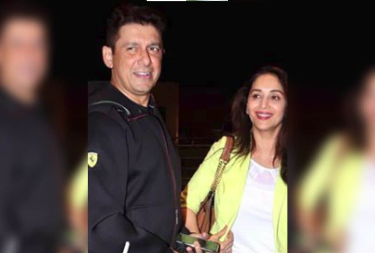 madhuri dixit with husband and son arin and rayaan way to vacation