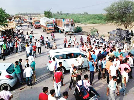 BJP MLA's protest against illegal mining