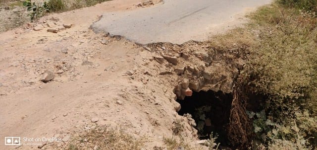 Treatment of damaged bridge in the village of Bhadaria.