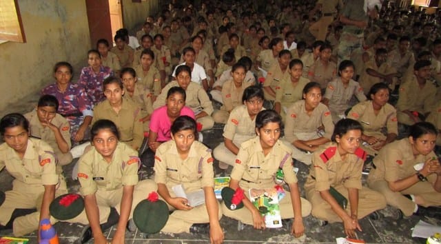 Army recruitment information given to NCC cadets