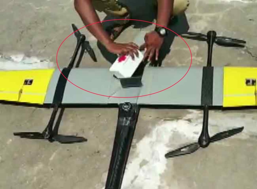 drone carry blood sample in tehri uttarakhand