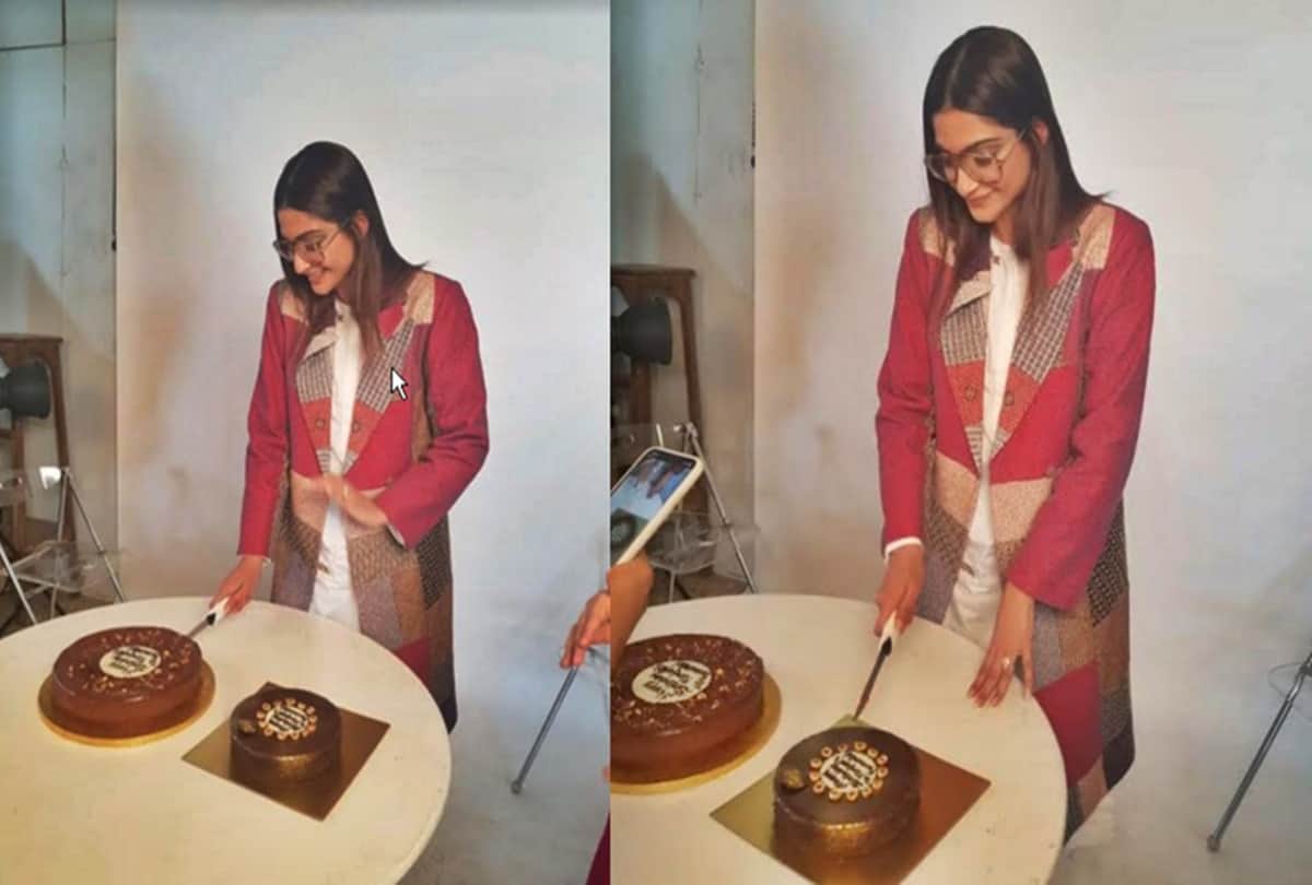 Sonam Kapoor Early celebrations of her birthday on the sets of a magazine shoot