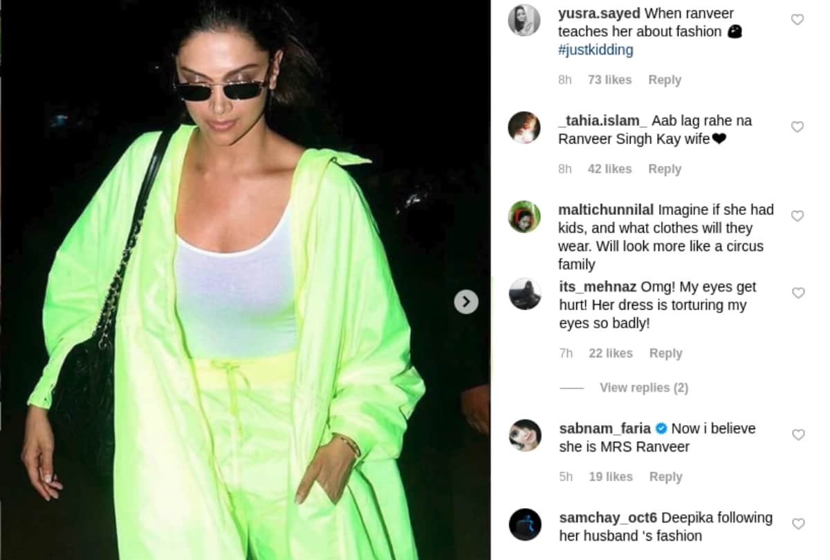 Deepika Padukone trolled for wearing neon outfit