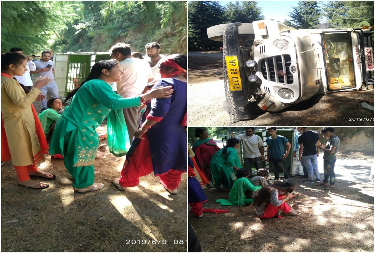 Dozen devotees injured in Jeep accident at Mandi HP