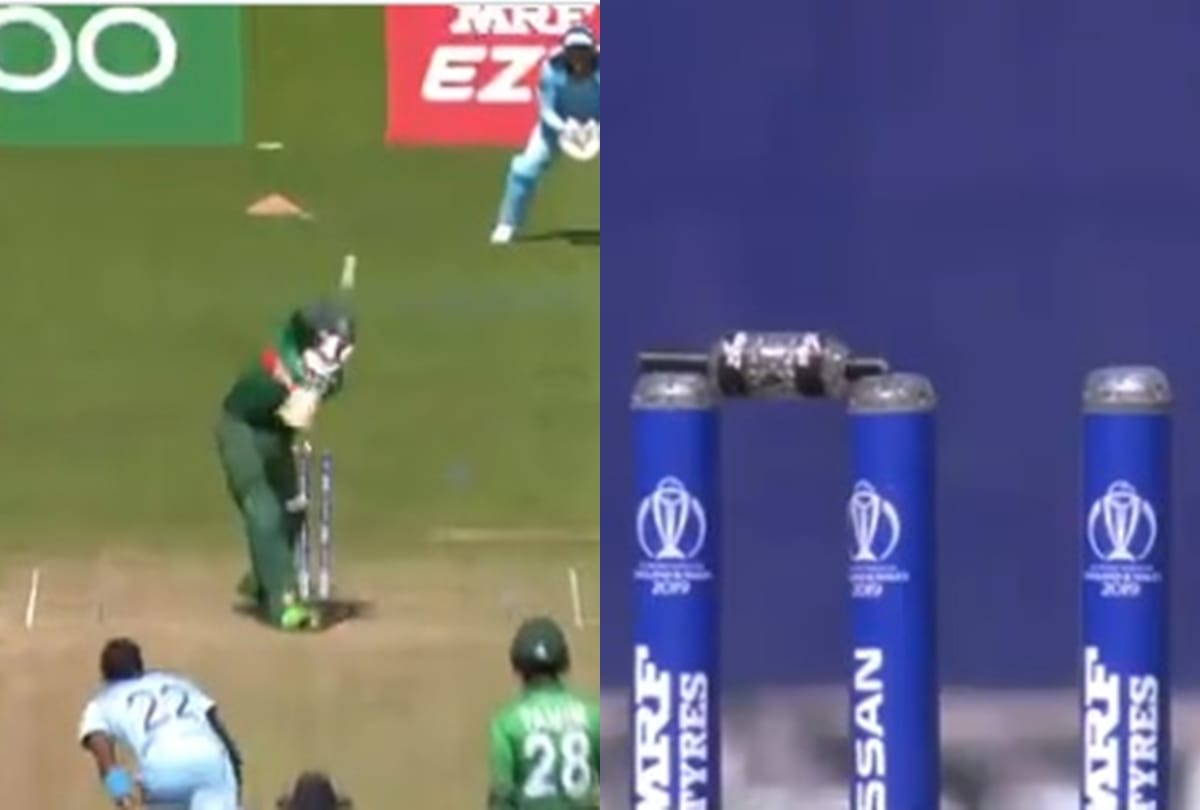 funny incident during bangladesh and england match when ball go for 'six' after hitting the stumps