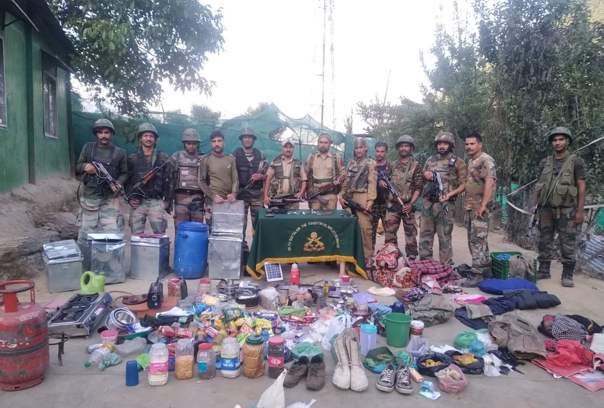 Jammu and Kashmir: A terrorist hideout was busted in Panthna forests Kishtwar