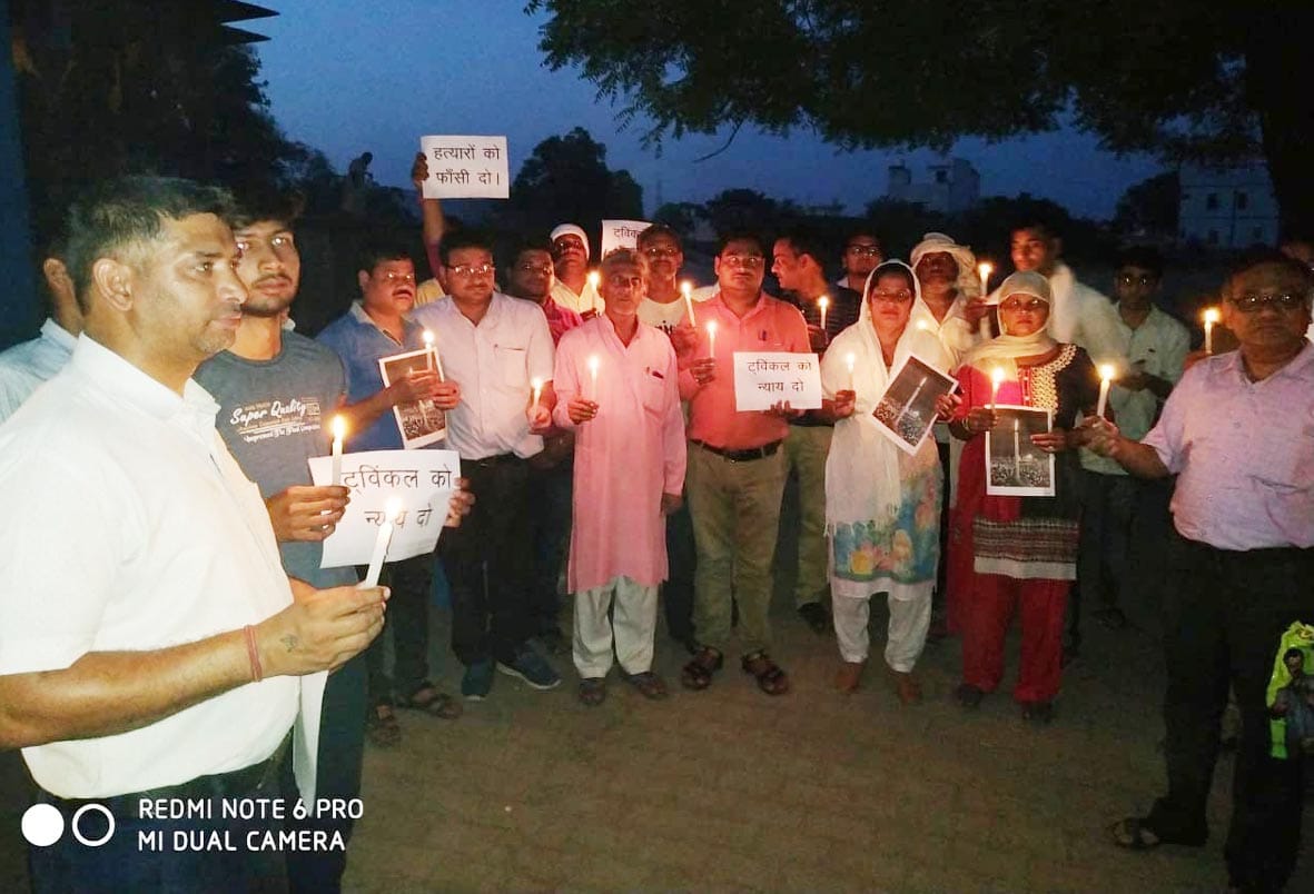 candle march to justice for TWINKLE SHARMA